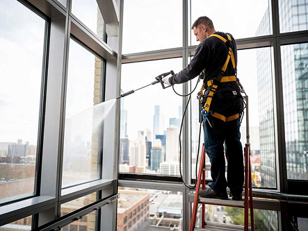 Pressure washing of building exterior and premises in Trichy